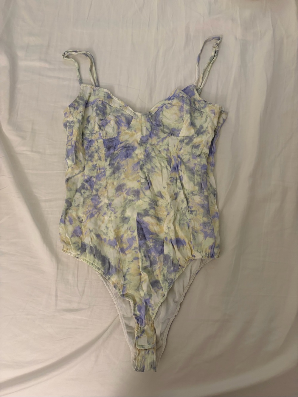 Zara Lavender and Cream Tie-Dye One-Piece Bodysuit
